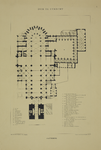 214423 Plattegrond van de Domkerk, de Domtoren, de kloostergang en het Kapittelhuis te Utrecht. Met legenda. N.B. De ...